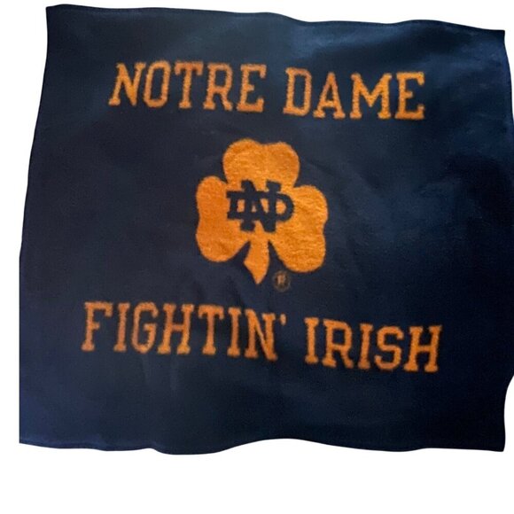 Biederlack Vintage 90s Notre Dame NCAA College Reversible Stadium Throw Blanket - Picture 1 of 8